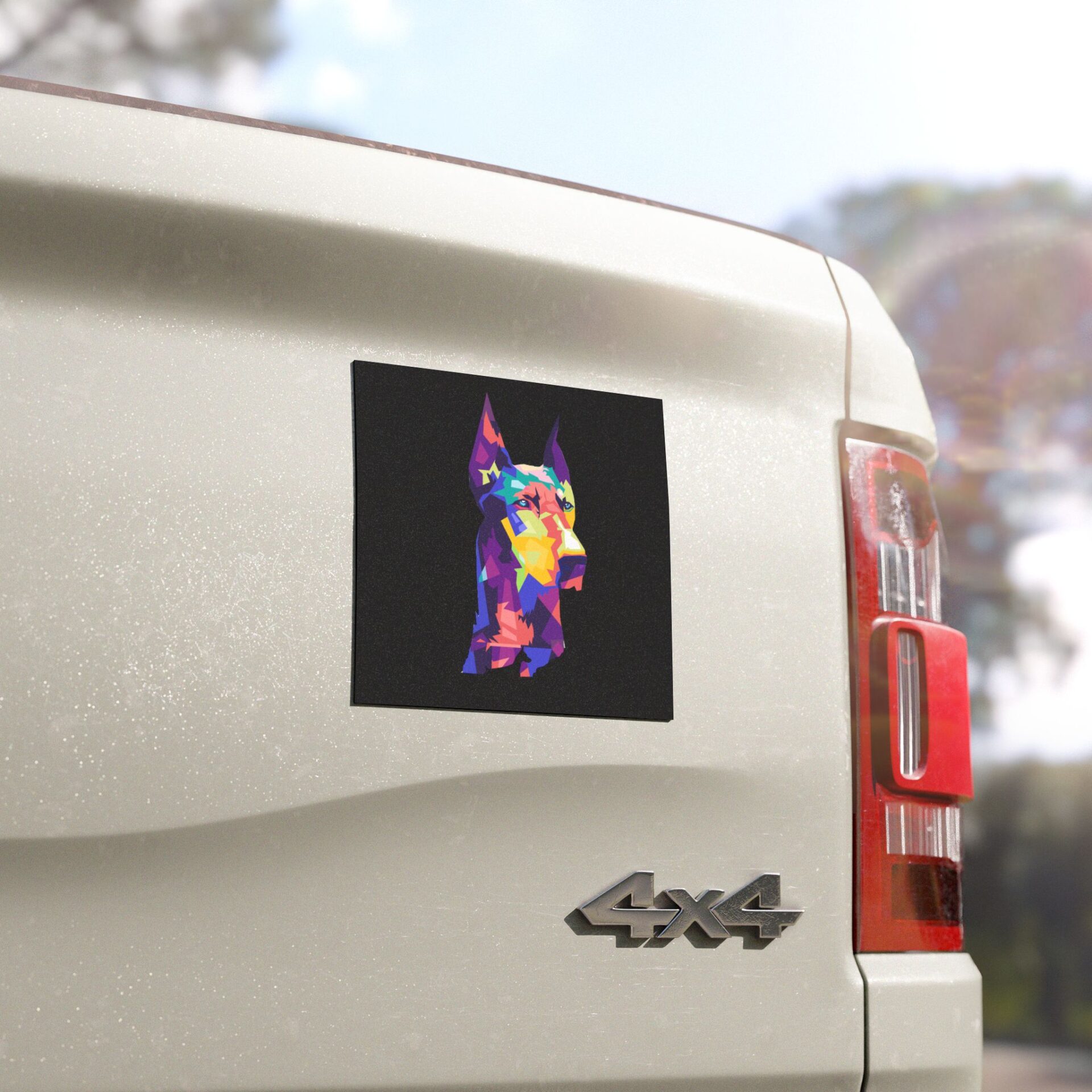 Abstract Doberman Car Magnet - Image 4