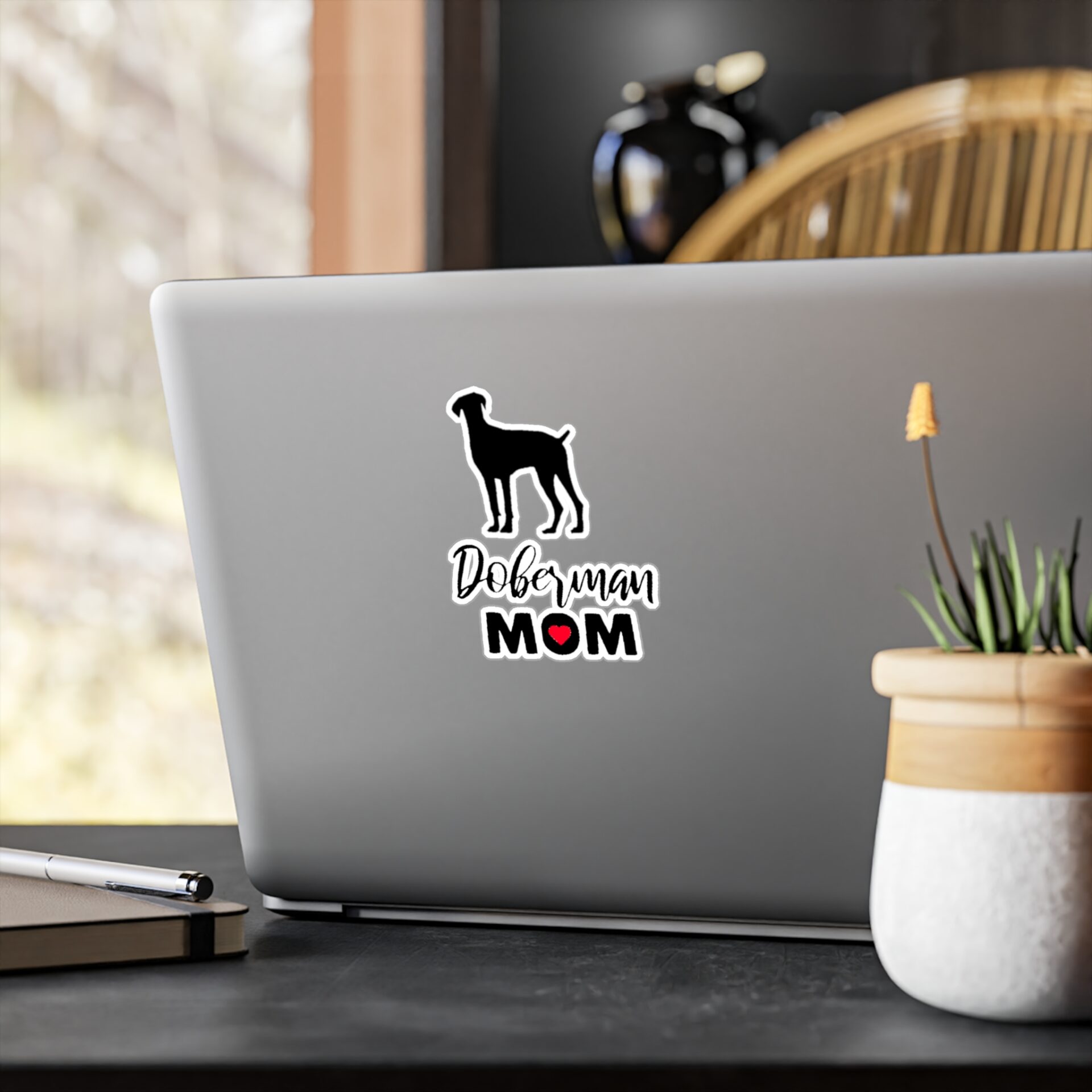 Doberman Mom Indoor/Outdoor Sticker 2 - Image 4