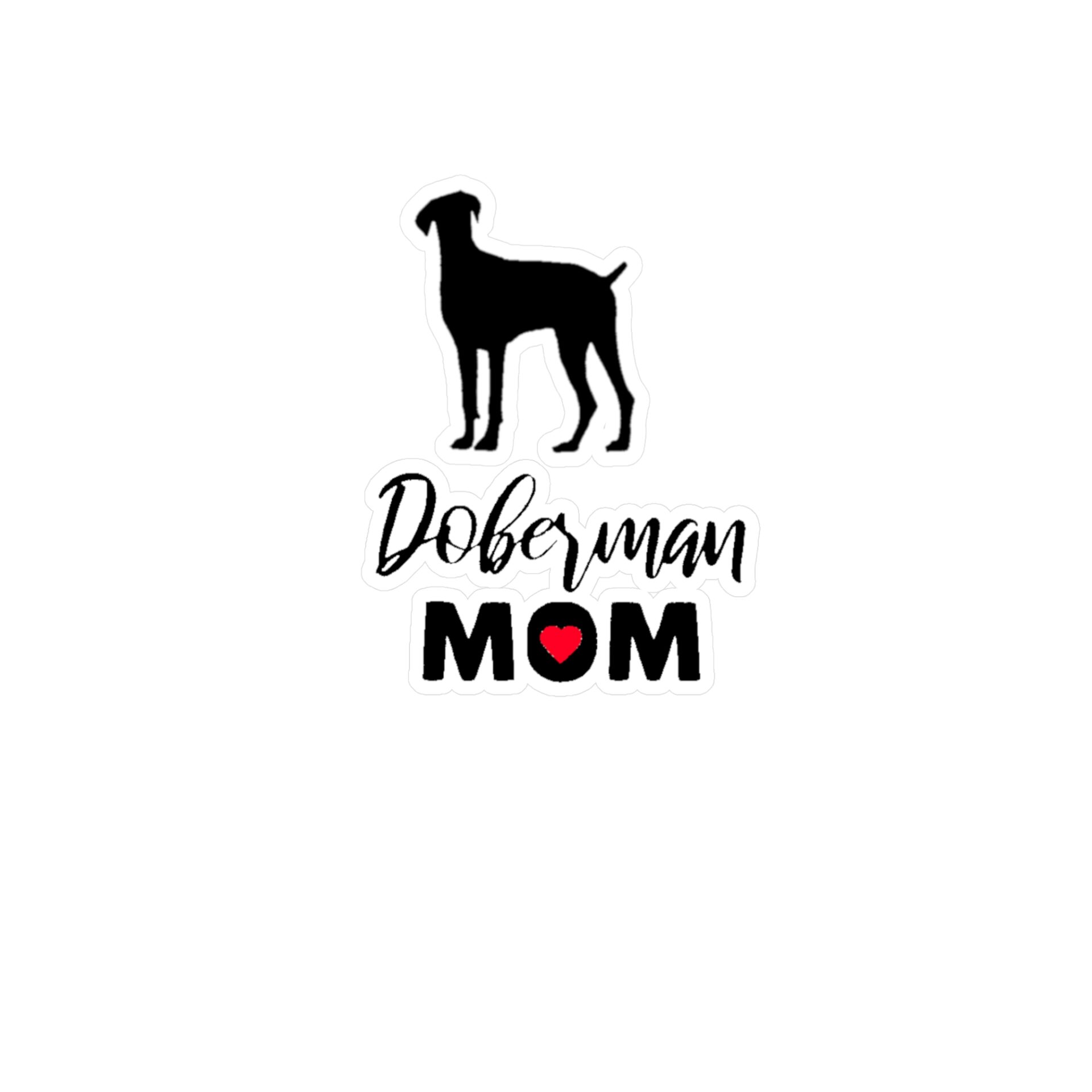 Doberman Mom Indoor/Outdoor Sticker 2