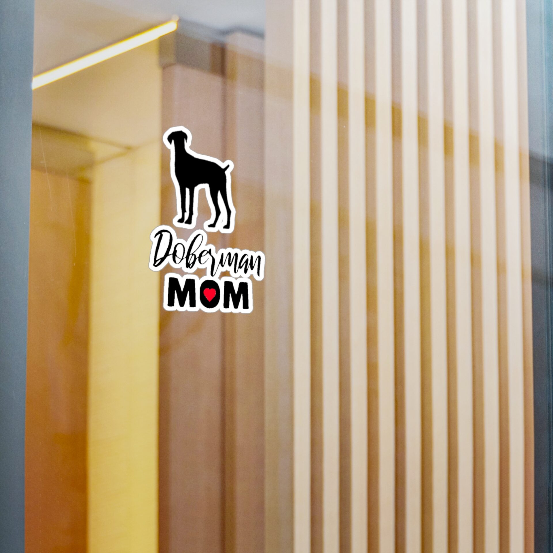 Doberman Mom Indoor/Outdoor Sticker 2 - Image 2